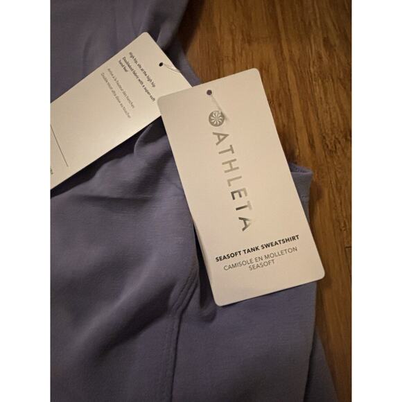Athleta Seasoft Tank‎ Sweatshirt Dusk Purple 3X NWT $69 Activewear Lounge Soft - Picture 4 of 8